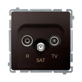 Elektrická zásuvka Anténní zásuvka nástěnná Kontakt-simon hnědá