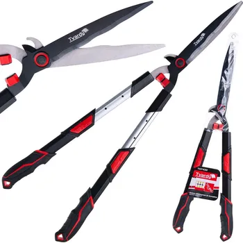 Nůžky na živý plot Geko Teleskopické nůžky na živý plot s vlnitým ostřím 735–865 mm PTFE (6/12)