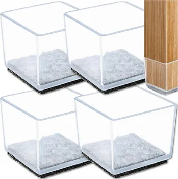 Podložka pod nábytek 4X FILCOVÉ PODLOŽKY 30X30MM NA NOHY ŽIDLÍ SILIKONOVÉ PROTISKLUZOVÉ