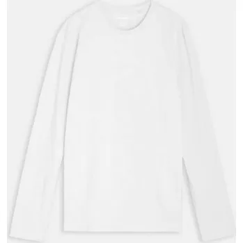 Oblečení a móda Sinsay - Bavlněné tričko s&nbsp;dlouhými rukávy - bílá - 650EY-00X - 650EY-00X-XS