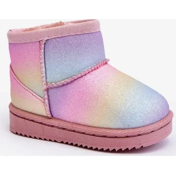 Chlapecká zimní obuv DĚTSKÉ ZATEPLENÉ SNĚHULE KOTNÍKOVÉ BOTY MULTIKOLOR 34