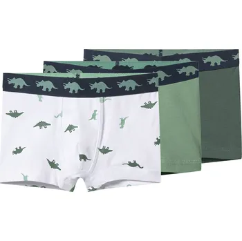 Chlapecké spodní prádlo lupilu® Chlapecké boxerky s BIO bavlnou, 3 kusy (zelená/bílá, 110/116)