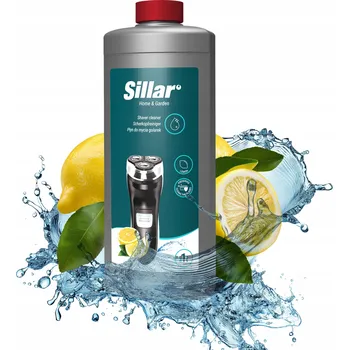 Příslušenství k holicímu strojku Čisticí kapalina Sillar Shaver Clean na holicí hlavy strojků, citronová vůně, 1 l