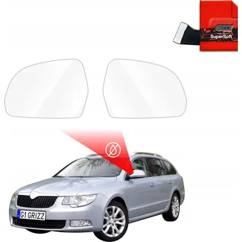 Polep vozidla Fólie proti dešti na zrcátka pro Škoda Superb 2 Kombi (2009-2013)