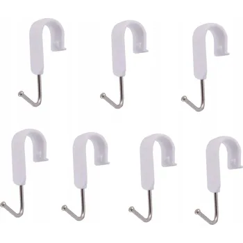 Věšák Háčky na věšáky ve tvaru písmene bílé, 19 mm, 7 ks EINFAGOOD