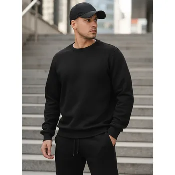 Pánská móda Pánská mikina bez kapuce Dstreet BX5915 - výprodej Barva: Černá, Velikost: 2XL