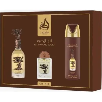 Unisex parfém Lattafa Eternal Oud - EDP 100 ml + EDP 20 ml + deodorant ve spreji 200 ml + 2 měsíce na vrácení zboží