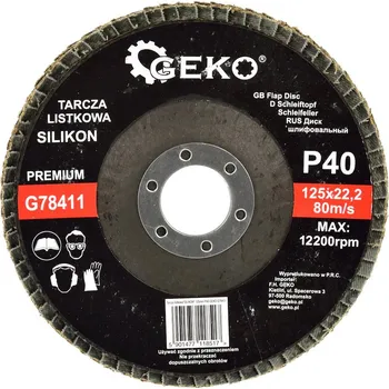 Brusný kotouč Listový kotouč „SILIKON“ 125 mm P40 GEKO PREMIUM (10/200)
