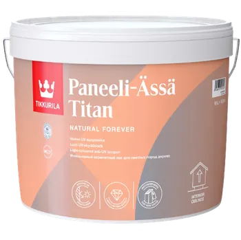 Lak na dřevo Tikkurila Polomatný průhledný lak Paneeli ässä titan 10 l