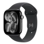 APPLE Watch 11 GPS 42mm klavírně černý hliník - černý sportovní řemínek - M/L