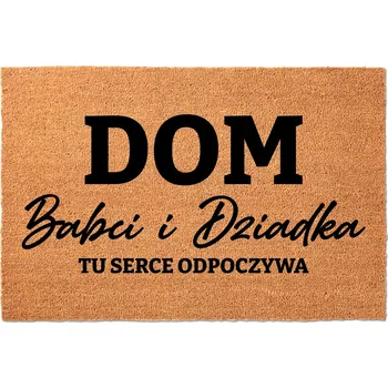 Rohožka KOKOSOVÁ VSTUPNÍ ROHOŽKA DÁREK PRO BABIČKU A DĚDEČKA - TADY SI SRDCE ODPOČINE