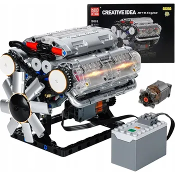 ostatní stavebnice Sada kostek Mould King 10088 – šestiválcový motor V8 552 DÍLŮ