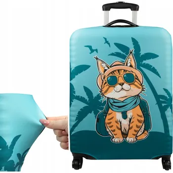 Obal na kufr Sillar s motivem kočky velikost L