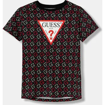 Dětská móda Dětské bavlněné tričko Guess L6RI03.K8HM4.PPY2 černá 99X, vel. 147-157