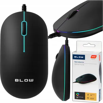 Myš MYŠ OPTICKÁ MYŠ BLOW MP-60 POČÍTAČOVÁ USB LED RGB DRÁTOVÁ