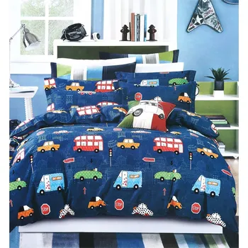 Povlečení NOVINKA 2026 ! LUXUSNÍ BAVLNĚNÉ POVLEČENÍ na 2 postele 140x200/70x90 - AUTÍČKA