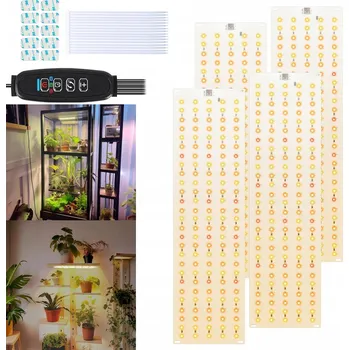 Osvětlení pro růst rostliny LED Lampa pro Pěstování Rostlin s Časovačem, Panel pro Přisvětlování, 40W