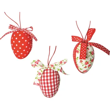 Velikonoční dekorace Vajíčko látkové na zavěšení 5 cm 8681