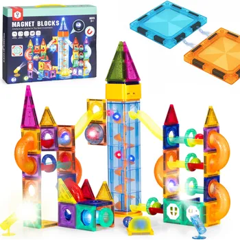 ostatní stavebnice Magnetická LED stavebnice 134 ks MARBLE ELEMENT vícebarevná