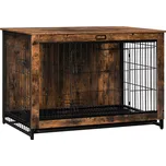 Klec pro psa Vasagle Kalira 98 cm hnědá/černá