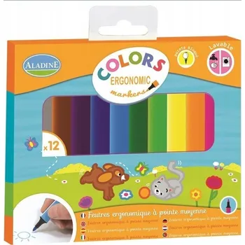 Dekorativní fixy na textil, vícebarevné, sada 12 ks