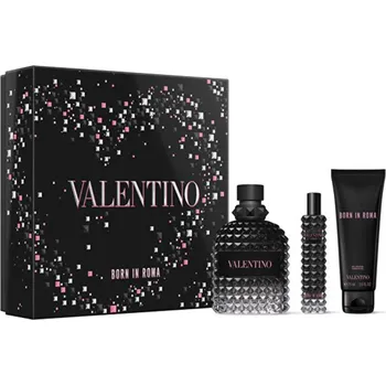 Pánský parfém Valentino Valentino Uomo Born In Roma Dárková sada EDT 100 ml, miniaturka EDT 15 ml a sprchový gel 75 ml