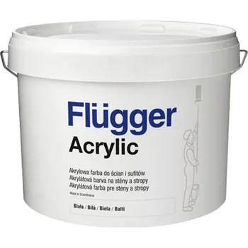 barva na zeď Flügger Bílá barva na stěny a stropy Acrylic paint 3 L