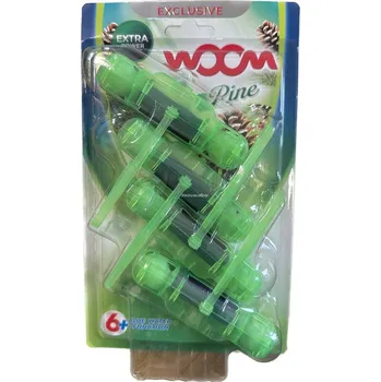 WC čistič wOOm WC závěska 4x50g barvící - Pine