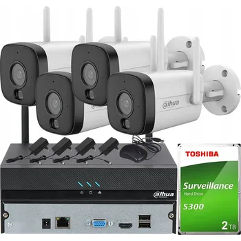 Bezpečnostní kamera Sada 4x WiFi kamera 5MPx Dahua IPC-HFW1539DTK1P-SW-PV s detekcí zvuku a 2TB úložištěm