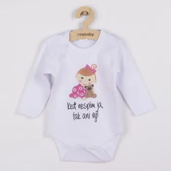 Kojenecký body Body s potiskem New Baby Keď nespím ja, tak ani vy