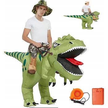 Karnevalový kostým KARNEVALOVÝ Kostým Nafukovací TYRANOSAURUS REX Kostým na Párty pro Dospělé
