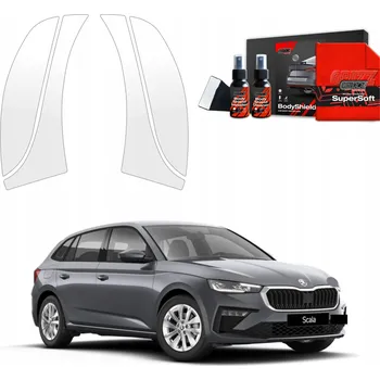 Polep vozidla 4v1 PPF Fólie / ochranná fólie na lemy blatníků pro Škoda Scala (2023-2025) Grizz