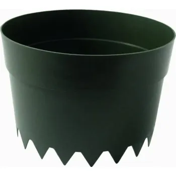 Květináč Zavlažovací květináč WATERFENCE, plast, zelený, Ø 20 cm, SET, 10 ks