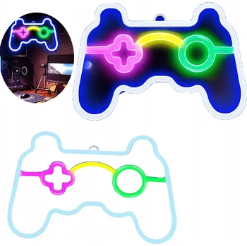 Obraz Dekorativní LED neon Gamepad – vícebarevný, se stmívačem + USB