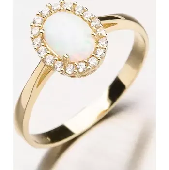 Šperk Zlatý prsten s opálem 11-160 velikost 61