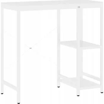 Psací stůl Bílý počítačový stůl MDF a kov 80 x 40 x 72 cm