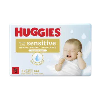 jednorázová plena HUGGIES® Extra Care Sensitive Triplo 3 x 48 ks