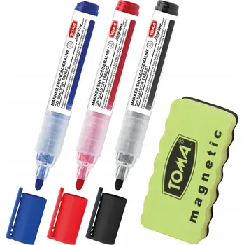 Popisovač na bílou tabuli, vícebarevný Toma, 10 ks