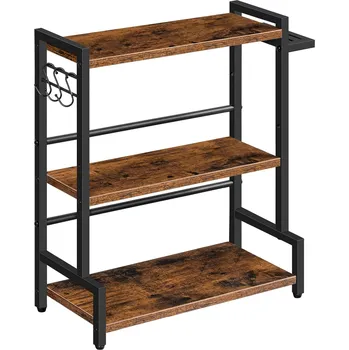 regál Stolní kuchyňský regál Vasagle Noby 43 cm hnědý/černý