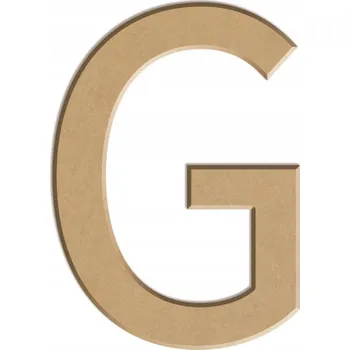 Obraz Ploché písmeno G z MDF, výška: 10 cm