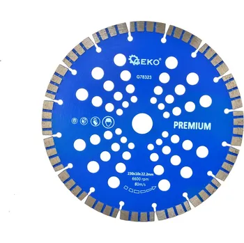 Kotouč průměr 230 x 10 x 22,2 mm turbo GEKO PREMIUM vyrobený laserem (25)