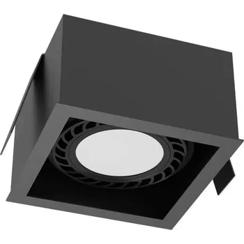 Bodové svítidlo Bodové vestavné svítidlo černé čtvercové 13 cm Brosline