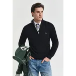 GANT Cotton Pique Halfzip černý