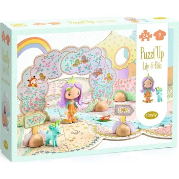 Puzzle Djeco: TINYLY Kartonové Puzzle SCÉNOGRAFIE LILY + figurky 6938