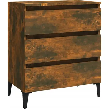 Komoda Komoda 60x35x69 cm, kouřový dub, 3 zásuvky