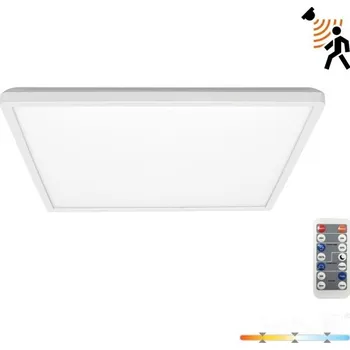LED Stropní Svítidlo NIVERA SQUARE 24W 3CCT LX se senzorem IP54 Bílé Čtverec Kobi