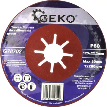 Brusný kotouč Geko Fibrobrusný kotouč na broušení dlaždic 125 mm P80 (10/200)