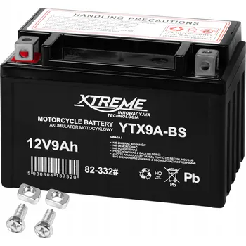 Motobaterie Motocyklová Akumulátor XTREME 12V 9Ah bezúdržbová pro skútr, motorku, čtyřkolku (ATV)