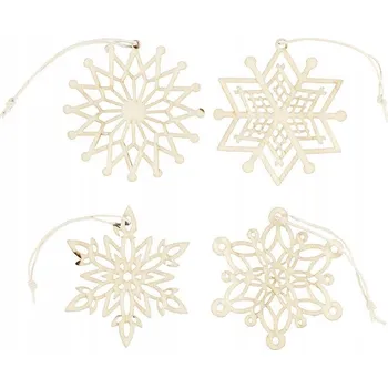 Obraz Sněhové Vločky z překližky, rozměr: 7 cm, 8 KS