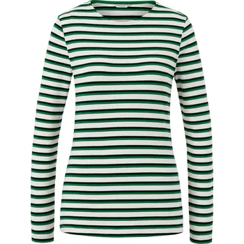 Pánské tričko 693415 - Tchibo - Triko s dlouhým rukávem a proužky - pro ženy - vel. XXL 52/54 - barva: černá/s proužky